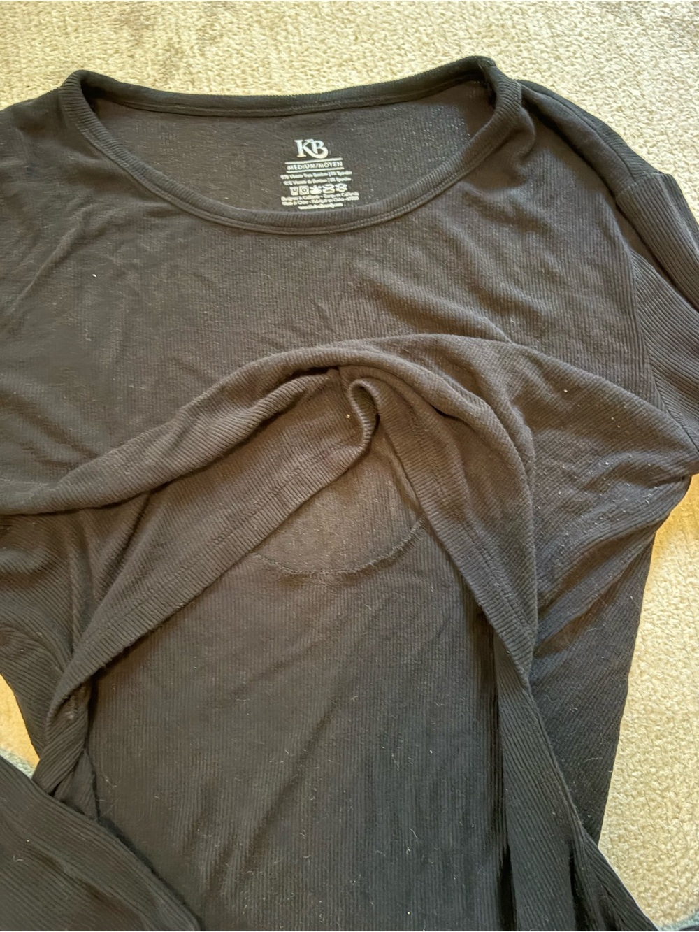 Black Kindred Bravely longsleeve nursing top - Picture 2 of 3